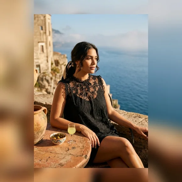 Torrid Black Sheer Floral Blouse - Picture 5 of 6